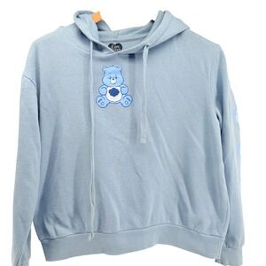 Care Bears Hoodie Sweatshirt‎ Blue Medium Embroidered Graphics Pullover